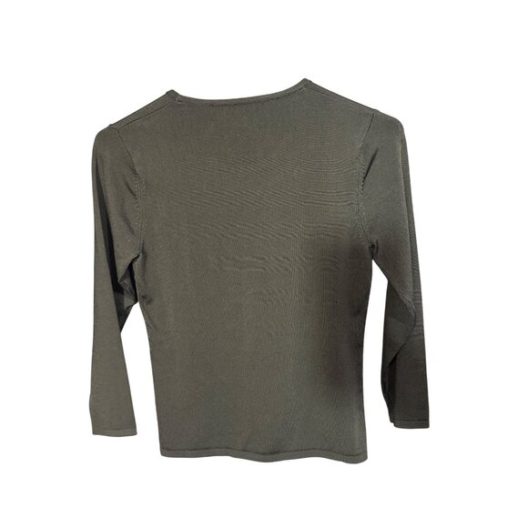 Vintage Carlisle Womens XS Black Ribbed Stretch Long-Sleeve Top - Picture 4 of 4